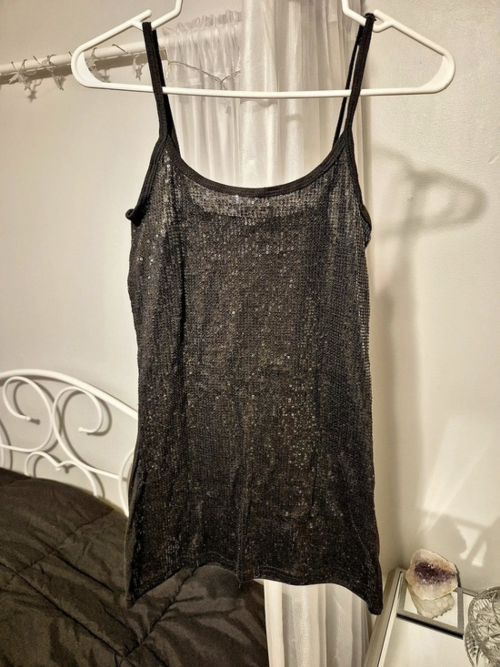 Black Sequence Camisole Like New
